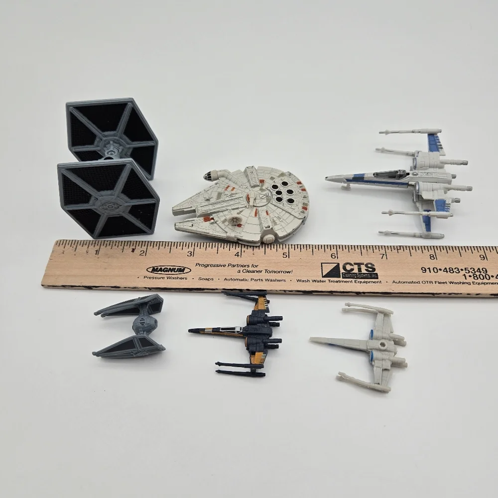 Bundle Of 6 Misc Star Wars Vehicle Figurines Diecast Micro Machines